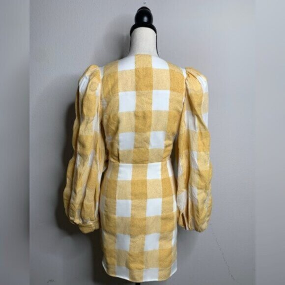 Acler Sutherland Checkered Wrap Mini Dress - Picture 8 of 16